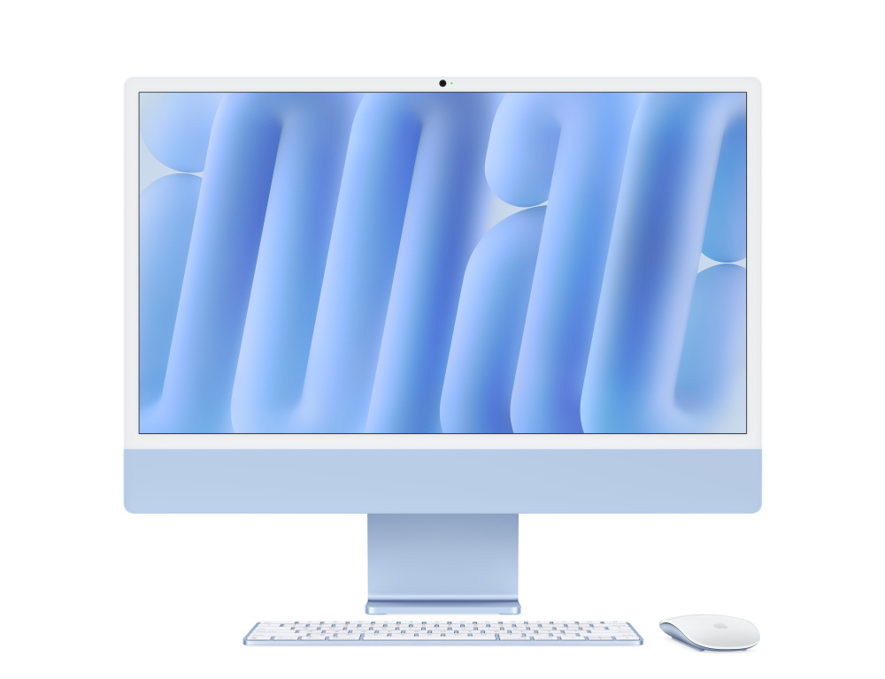 Фото Apple iMac 24" Retina 4,5K, M4 10C / 10C, 32 ГБ, 2 ТБ, Cиний На фото изображено Apple iMac 24" Retina 4,5K, M4 10C / 10C, 32 ГБ, 2 ТБ, Cиний