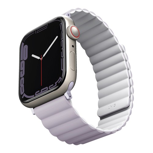 Ремешок силиконовый двусторонний Uniq для Apple Watch (40,41,42 мм), лавандовый-белый Ремешок силиконовый двусторонний Uniq для Apple Watch (40,41,42 мм), лавандовый-белый