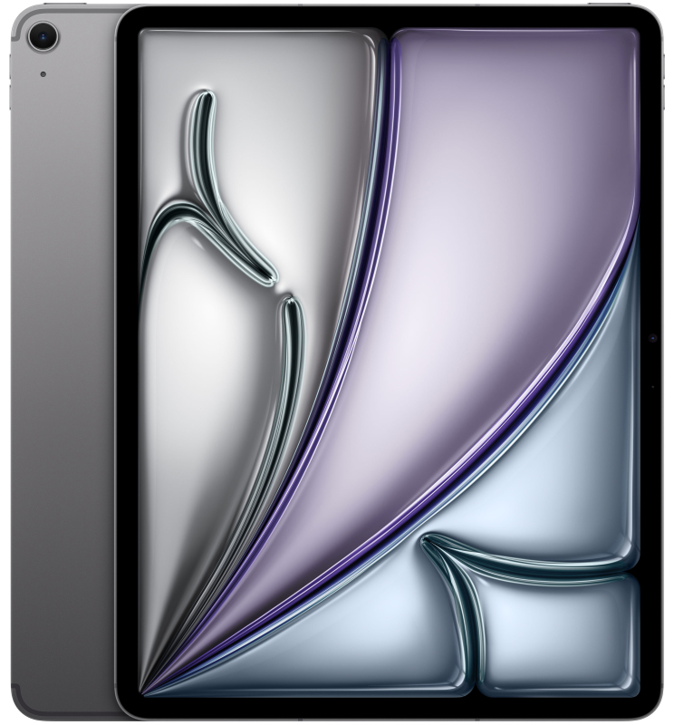 Фото Apple iPad Air M3 (2025) 13” дюймов Wi-Fi + Cellular 512 ГБ, Серый космос На фото изображено Apple iPad Air M3 (2025) 13” дюймов Wi-Fi + Cellular 512 ГБ, Серый космос