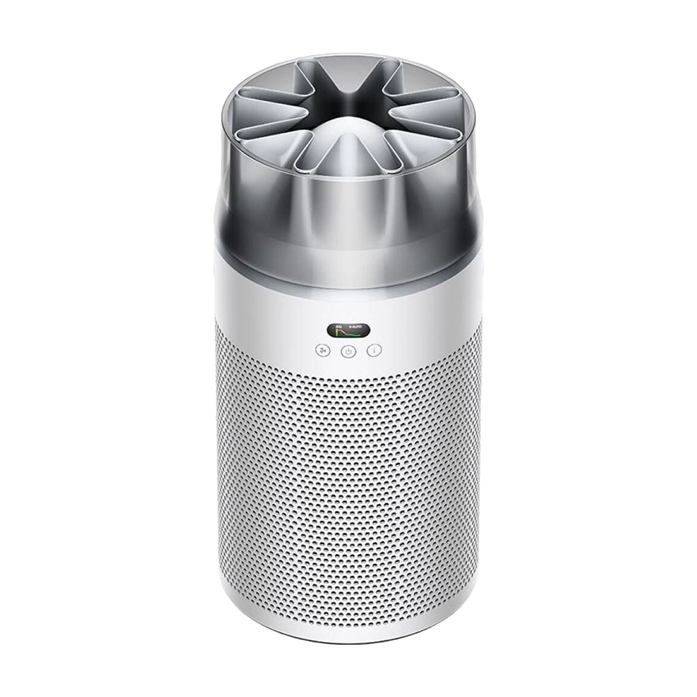 Фото Очиститель воздуха Dyson HushJet, серебристый На фото изображено Очиститель воздуха Dyson HushJet, серебристый